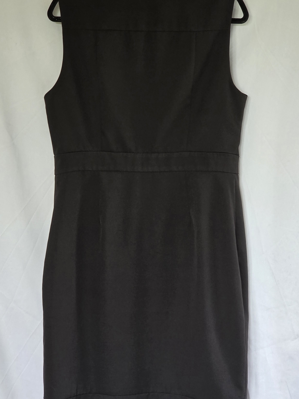 Suzy Shier Black Midi Dress with Gold Zip - Picture 2 of 3